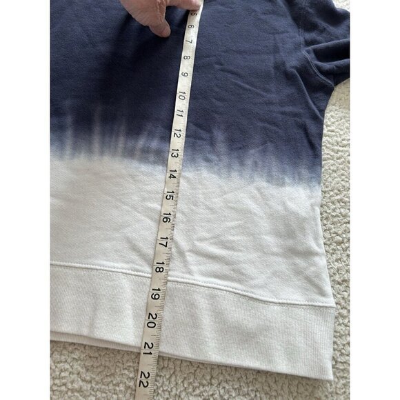 Ten Sixty Sherman Navy Blue Ombre Dip Dye Salute Sweatshirt Terry Cotton Sz M - Picture 7 of 7